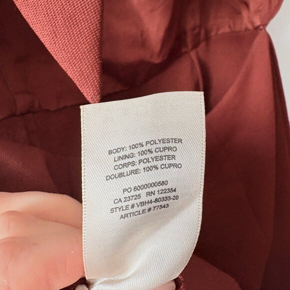 Artizia Wilfred Aperature Tie-Back Dress Burgundy Red Brown Size 0 - Picture 6 of 7